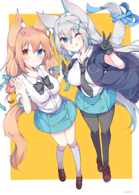 みよるん&amp;みかん🍊 #そらねこミックス 