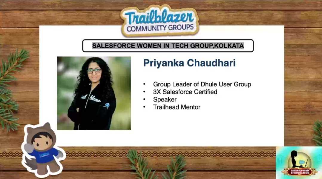 This Independence day made my day wonderful 🥳🥳 with these speakers..... who shared their experience and  gave a path  for my future <a href="/witkolkata/">Salesforce Women In Tech Group,Kolkata</a> 
#Redoundforce: Journey from a Student To Salesforce Professional
@Khyati__Mehta 
<a href="/LounganiPayal/">Payal #MC²</a> 
<a href="/Sai_CGLsklm/">Sai Krishna Sastry Kumara</a> 
<a href="/Priyanka_sfdc/">PRIYANKA CHAUDHARI 🇮🇳</a>