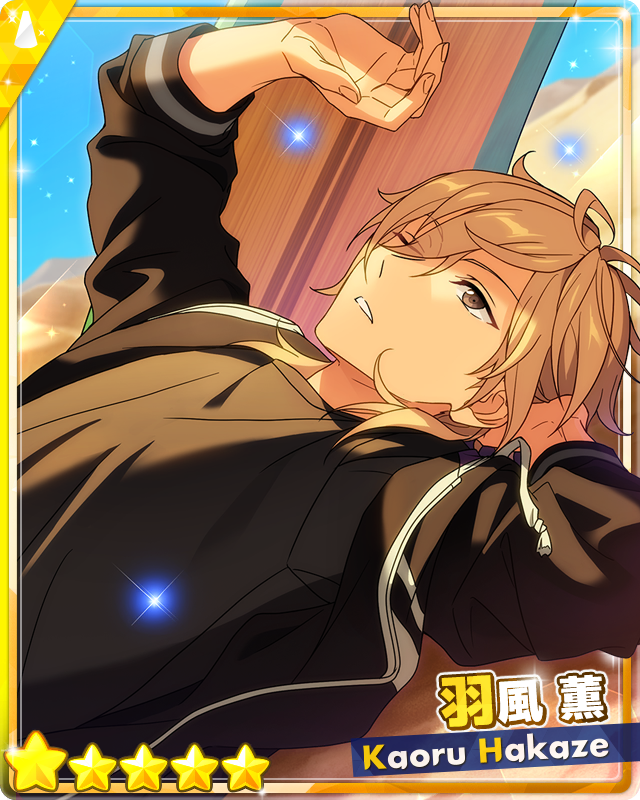 [조건 샌드스톰] 하카제 카오루 Lv.60 Da - 38,386 Vo - 30,915 Pf - 24,604 총합치 - 93,905 스킬 - Flash 타입의 총합치 50％ up SPP - DESTRUCTION ROAD 획득 - 『SS』편／5th...