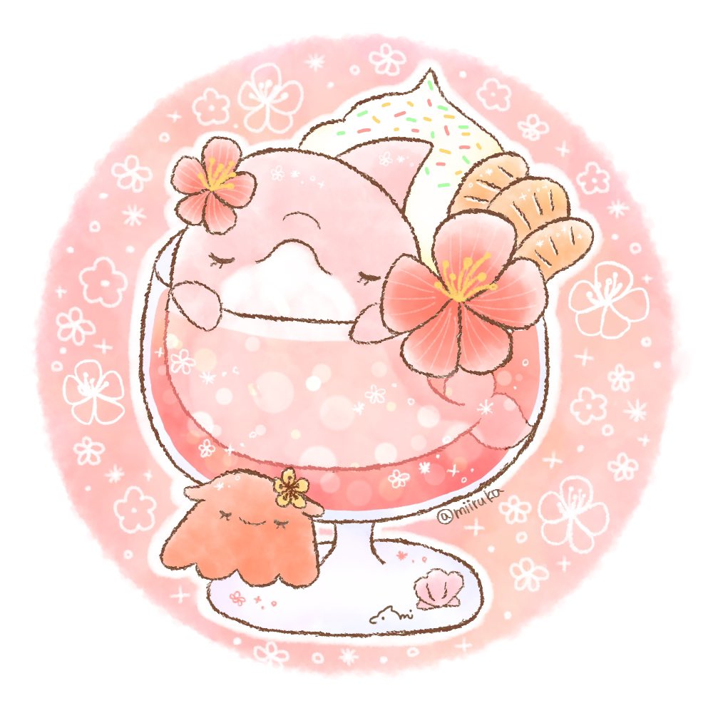 みいるか 今日のイルカイラスト ハイビスカスティー T Co S26cmeoqp4 Twitter