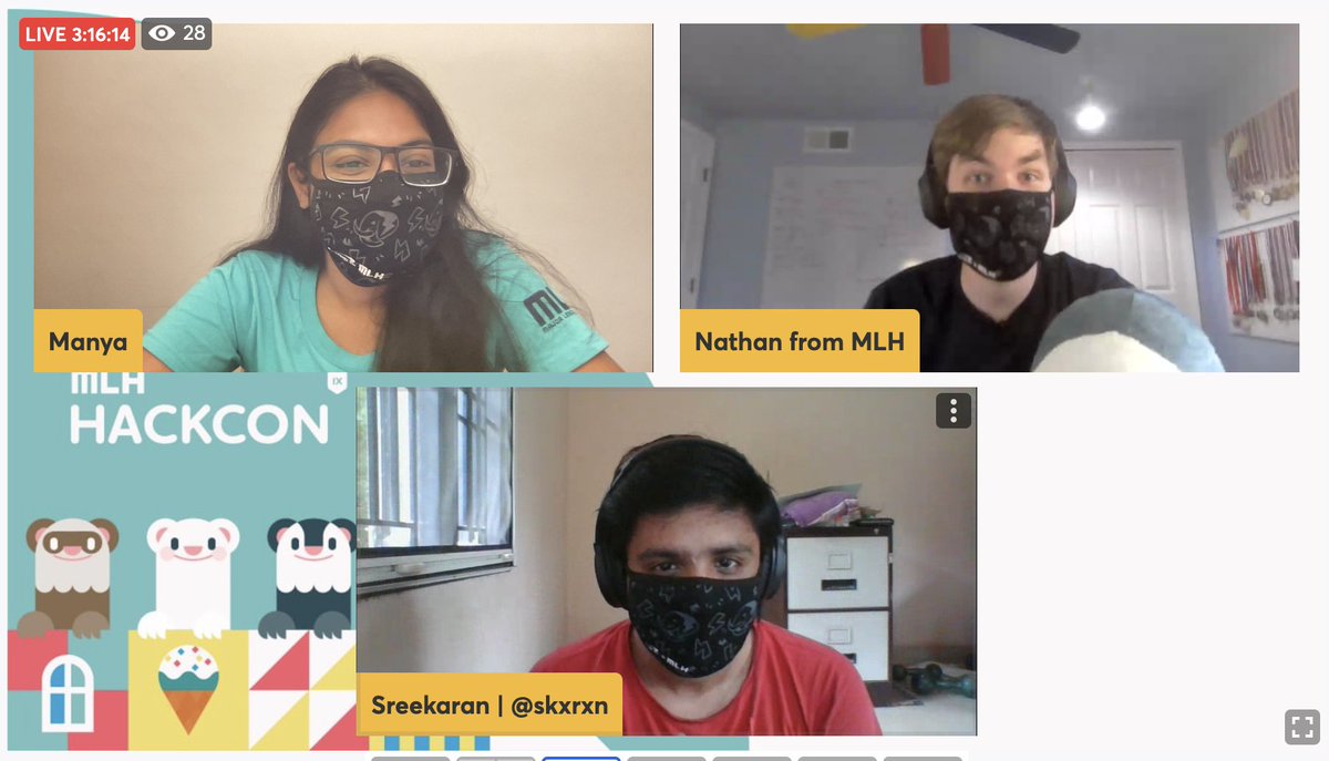 MLHacks's tweet photo. Over at Blahaj Tank in #Hackcon @skxrxn pitched us his Ellie mask and it turned into a mask coordination moment for the team! https://t.co/MJWk17uxIL