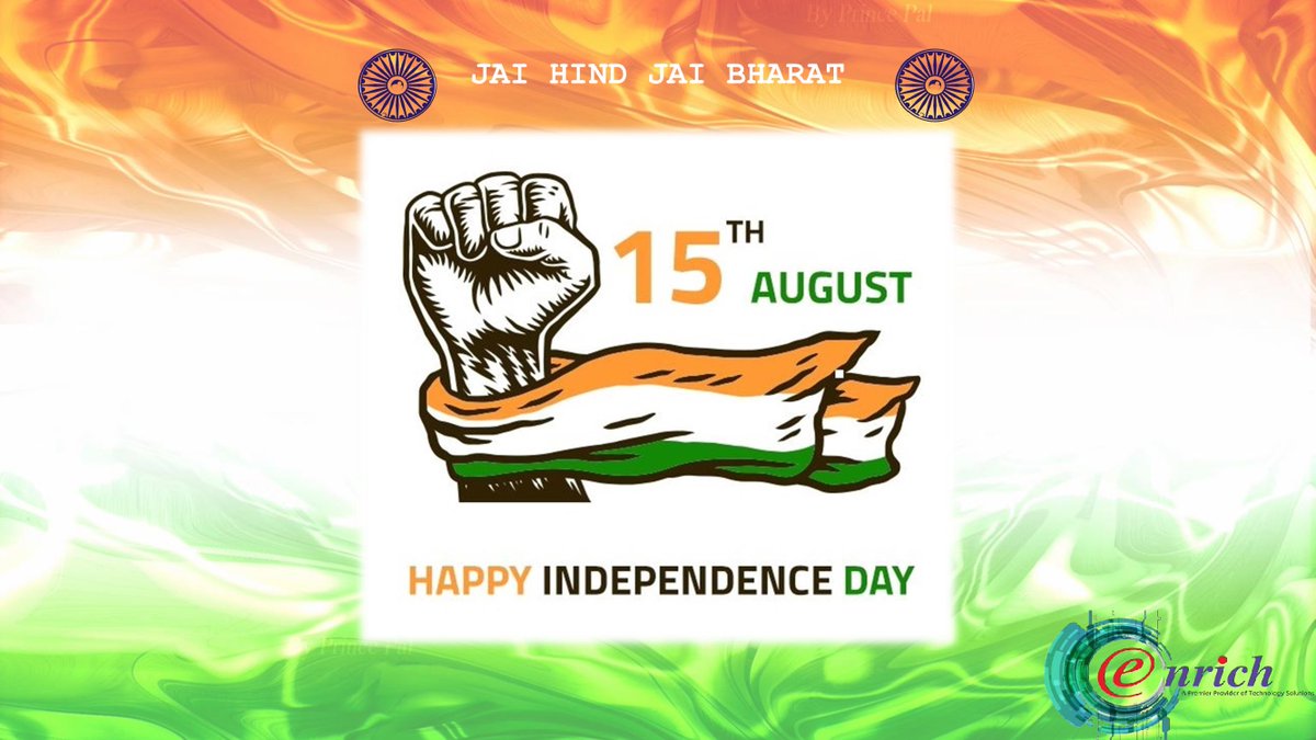 IndiaEnrich's tweet photo. #Letusjoin hands to build a nation which everyone will look up to, Each and everything we do as a citizen of India makes a big difference to our country.On the occasion of Independence Day,let us become more cautious of our actions,Warm wishes on Independence Day from Enrich Team https://t.co/WqlSbhyO5u