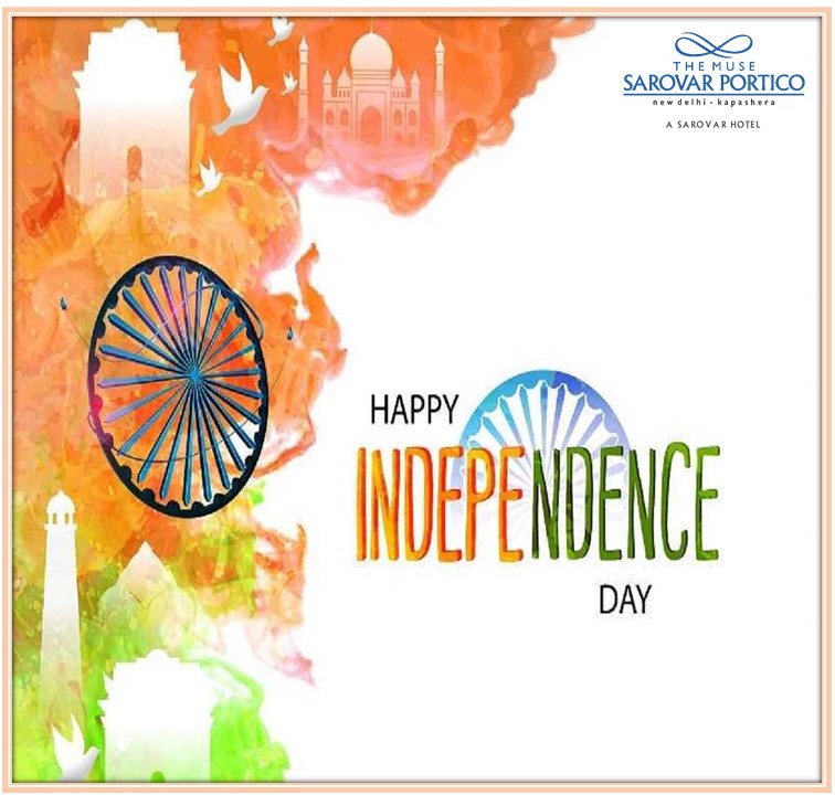 deventurespk37's tweet photo. "The Muse Sarovar Portico Near IGI Airport Kapashera New Delhi"wishing everyone "Happy Independence Day" on the occasion of India’s 75th Independence Day!
Jai Hind!
#TheMuseSarovarPortico
#SarovarHotels
#independenceday 
#independenceday2021 
#75thindependence 
#jaihind https://t.co/09QfabzKng