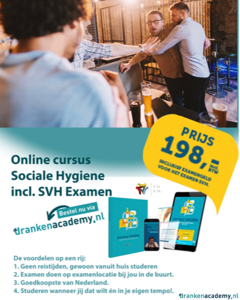 Gastvrij betekent dat het totaalplaatje klopt! Je weet alles over de producten die je verkoopt of serveert én je hebt oog voor het welzijn van jouw klanten of gasten! Haal nu (online) je SVH diploma Sociale Hygiëne via socialehygiene.online of drankenacademy.nl