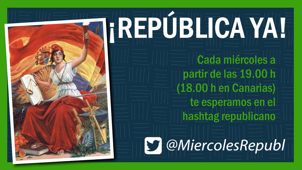 MiercolesRepubl's tweet photo. La República nos fue robada por un golpe de Estado fascista, no pararemos hasta recuperarla; participa en nuestra acción republicana los miércoles a partir de las 19.00 h (18.00 h en Canarias), ¡te esperamos! ❤️💛💜 😊 #FelizDomingo https://t.co/W1HKD8P4VK