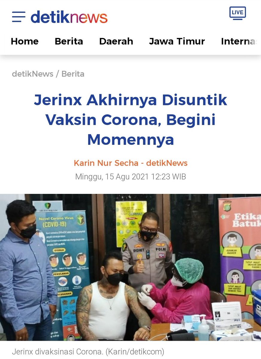 Wkwkwkkw gak percaya COVlD-19, menuduh konspirasi, tapi pakai masker dan ikut vaksin. 😂😂😂