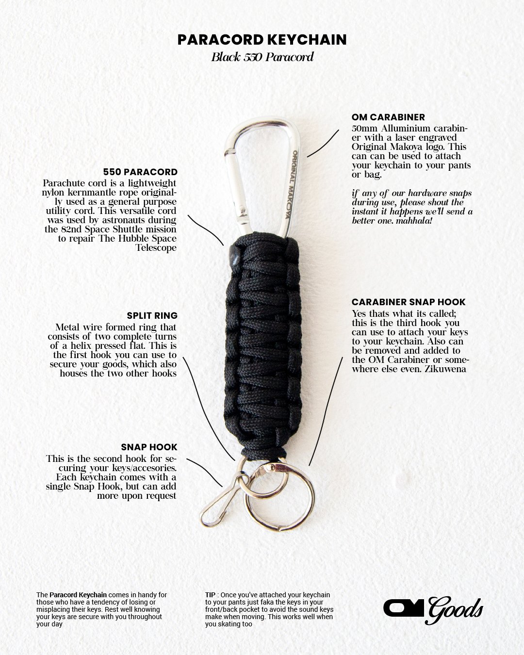 Original Makoya on X: The Paracord Keychain comes in handy for people who  have a tendency of losing their keys. Rest well knowing your keys are  secure with you throughout the day