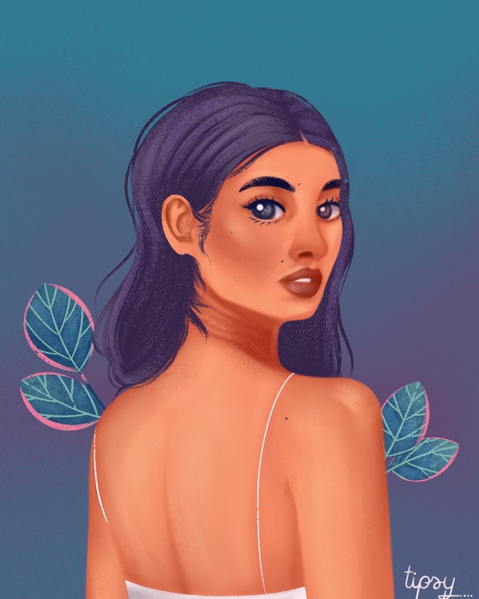 tipsydodo's tweet photo. baby got back 😉✨made with @Procreate 
•
•
•
#digitalart #portrait #portraitstudy #illustrationart #procreateart https://t.co/P6hVG0ykNZ
