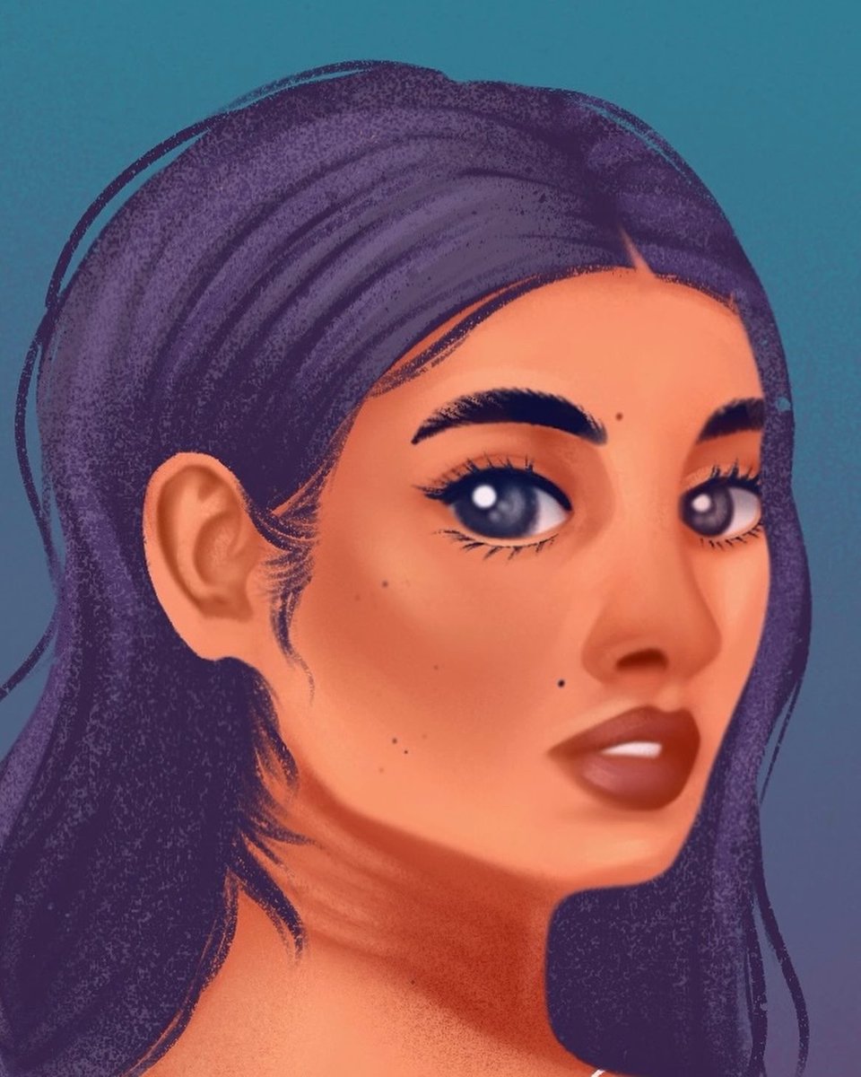 tipsydodo's tweet photo. baby got back 😉✨made with @Procreate 
•
•
•
#digitalart #portrait #portraitstudy #illustrationart #procreateart https://t.co/P6hVG0ykNZ