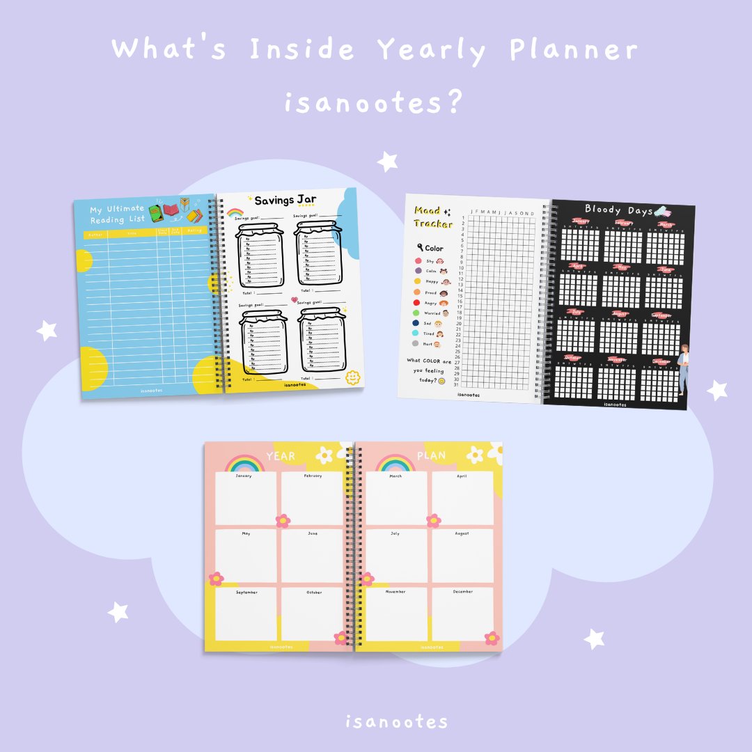 isanootes's tweet photo. Yearly planner bs digunain di tahun apapun. Jd jgn khawatir mau order dithnn apapun!
spec:
•Jenis kertas HVS 80 gsm &amp; 100 gsm
•Size A5 (15 x 21)cm
•Hardcover (Cover board 40C + Ac 190)
•Jilid spiral
•untuk 12 bln
Isi planner: year plan, monthly planner, weekly planner dll https://t.co/YrkDjep2lo
