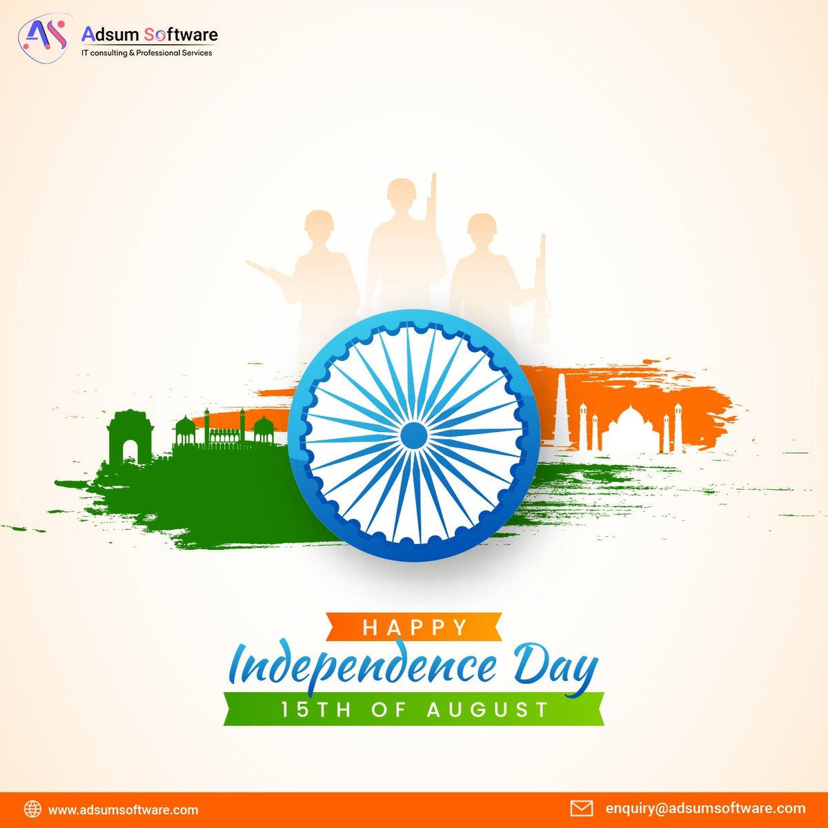 AdsumSoftware's tweet image. Independence Day is an occasion to celebrate our freedom and to acknowledge and remember the struggles of those who fought for it. Happy Independence Day!

#adsum #adsumsoftware #IndependenceDay #indiaIndependenceday