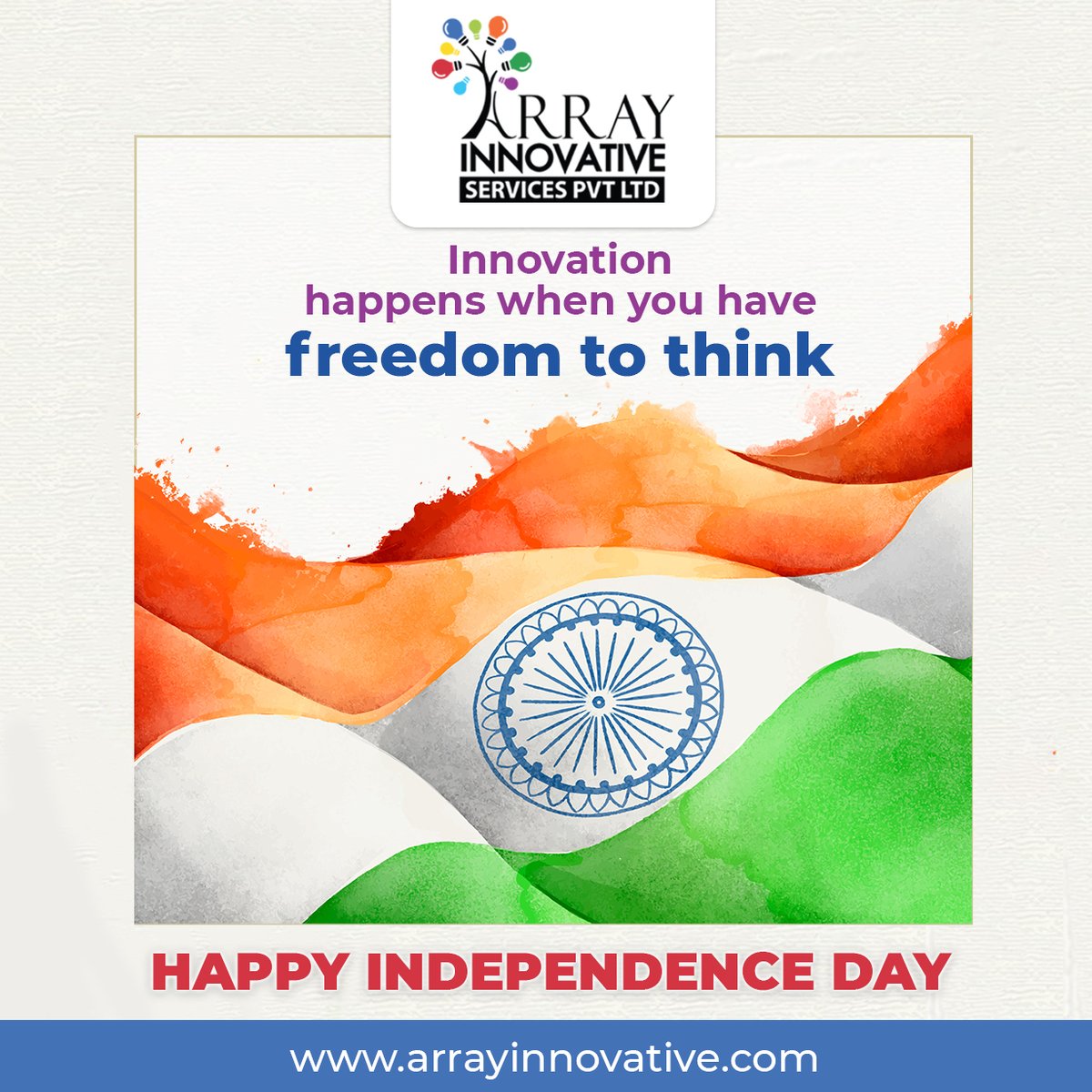 ArrayInnovative's tweet image. Array Innovative Services wishes Happy Independence Day to everyone.

#IndependenceDay #IndependenceDay2021 #arrayinnovativeservices