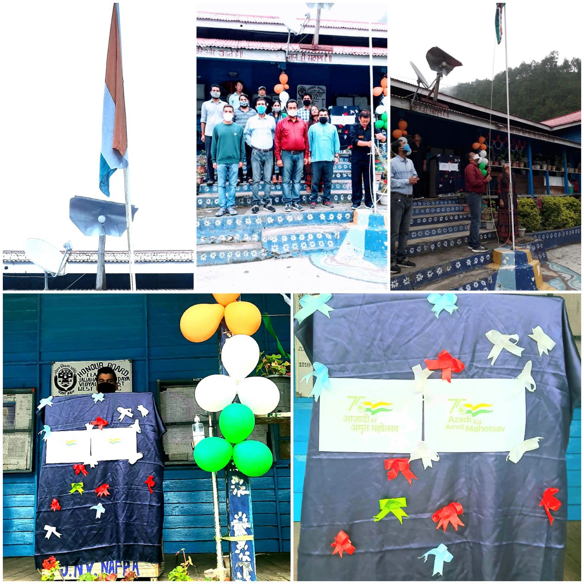 75th Independence Day Celebration at J.N.V Nafra, West Kameng (Ar.P) #azaadikaamritmahotsav @CommissionerNVS <a href="/PMOIndia/">PMO India</a> @PIBHRD @NvsAjay @DcShillong