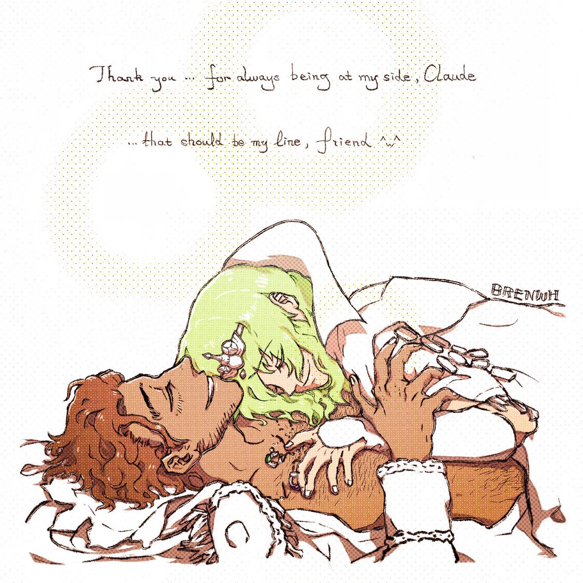 bren_wh's tweet photo. … And hearing your heart 💛✨

Little extra scene to previous post, a Happy Belated Double Seventh Festival (Chinese’s Valentines Day) to my sweet lovebirds 😌💛💚✨

 #fe3h #claudeleth #クロレス https://t.co/QHRFMBc1s3