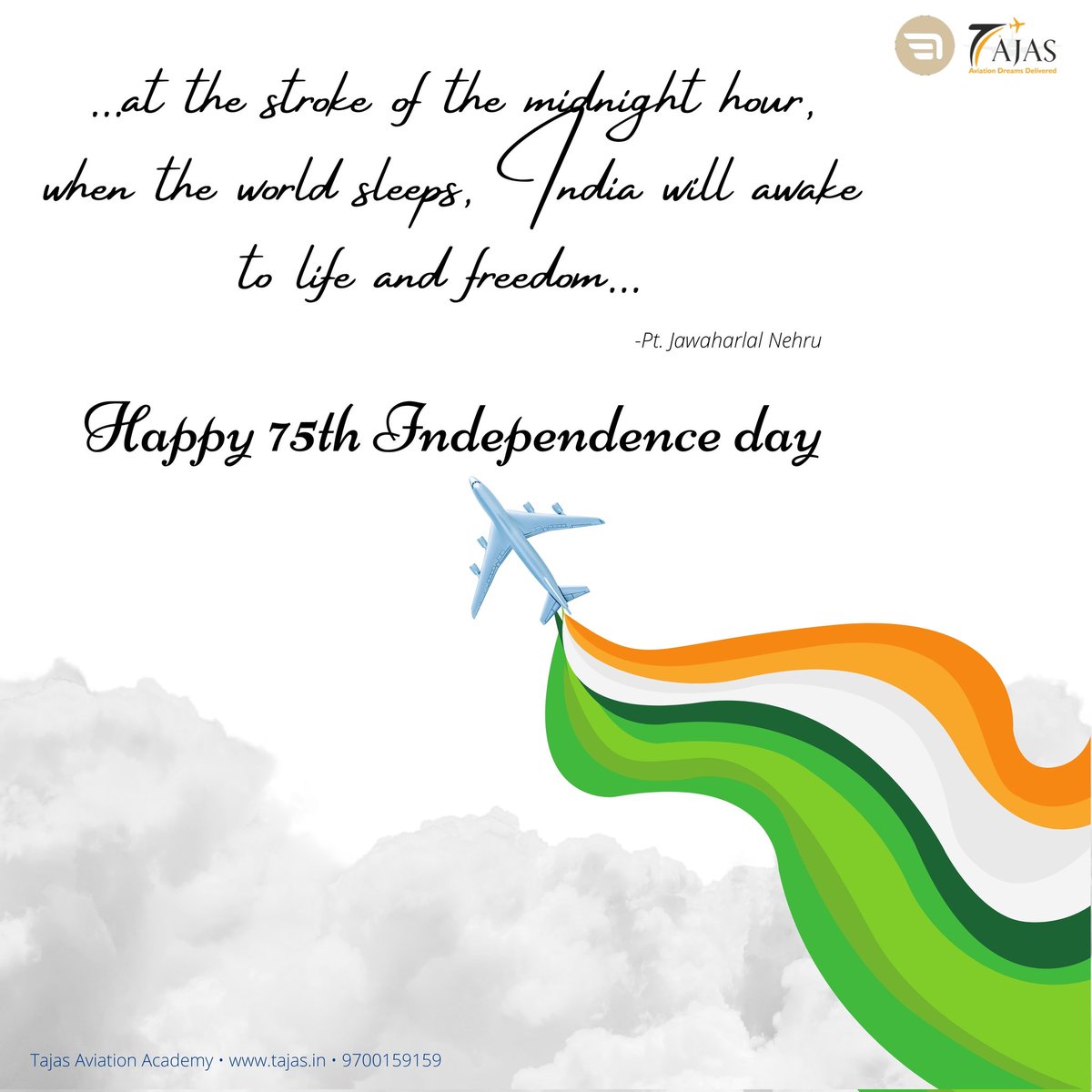TajasAviation's tweet photo. Happy Independence Day :) 
. 
. 
 #IndependenceDay  #IndependenceDayIndia  #happyindependenceday  #IndependenceDay2021  #IndiaAt75  #Pilot  #pilotlife #aviation https://t.co/hASCnhSZBv