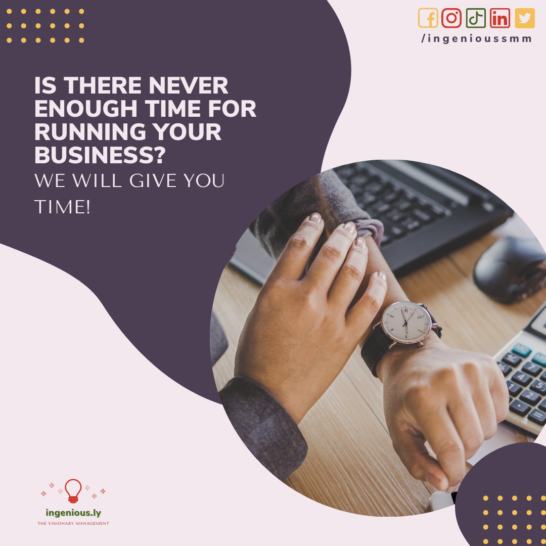 ingeniousSMM's tweet image. 𝐈𝐬 𝐓𝐡𝐞𝐫𝐞 𝐍𝐞𝐯𝐞𝐫 𝐄𝐧𝐨𝐮𝐠𝐡 𝐓𝐢𝐦𝐞 𝐟𝐨𝐫 𝐑𝐮𝐧𝐧𝐢𝐧𝐠 𝐘𝐨𝐮𝐫 𝐁𝐮𝐬𝐢𝐧𝐞𝐬𝐬? ⌚ 𝑾𝒆 𝒘𝒊𝒍𝒍 𝒈𝒊𝒗𝒆 𝒚𝒐𝒖 𝑻𝒊𝒎𝒆! ⌛
👉 m.me/ingeniousSMM
#specialsunday #businessleader #socialmediastrategy #digitalmarketing #igenioussmm