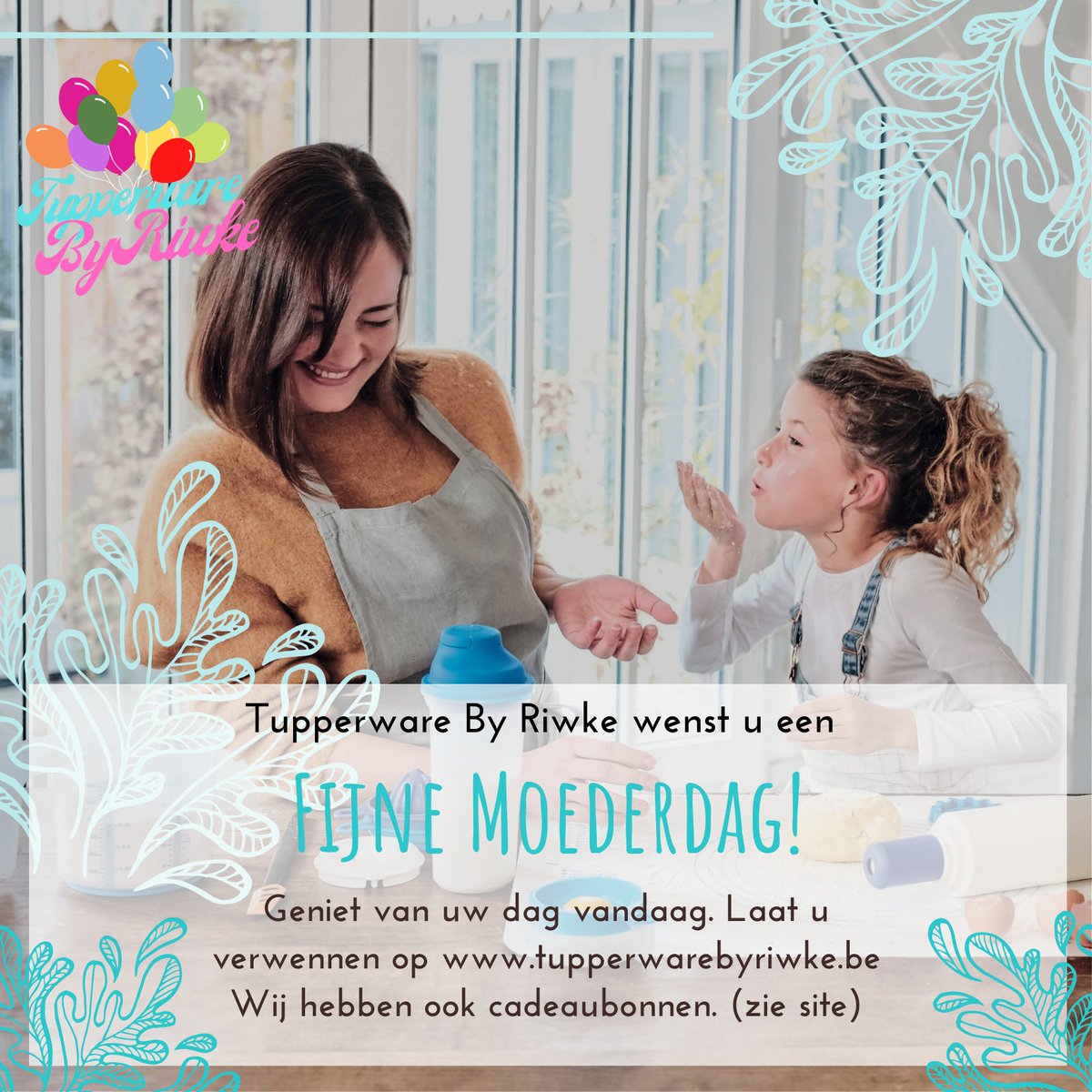 Tupperwareriwke's tweet photo. Vandaag is het voor sommigen moederdag, vooral in de regio Antwerpen. Wij wensen dan ook deze mama's een fijne mamadag! #tupperwarebyriwke https://t.co/ileKFwejq7