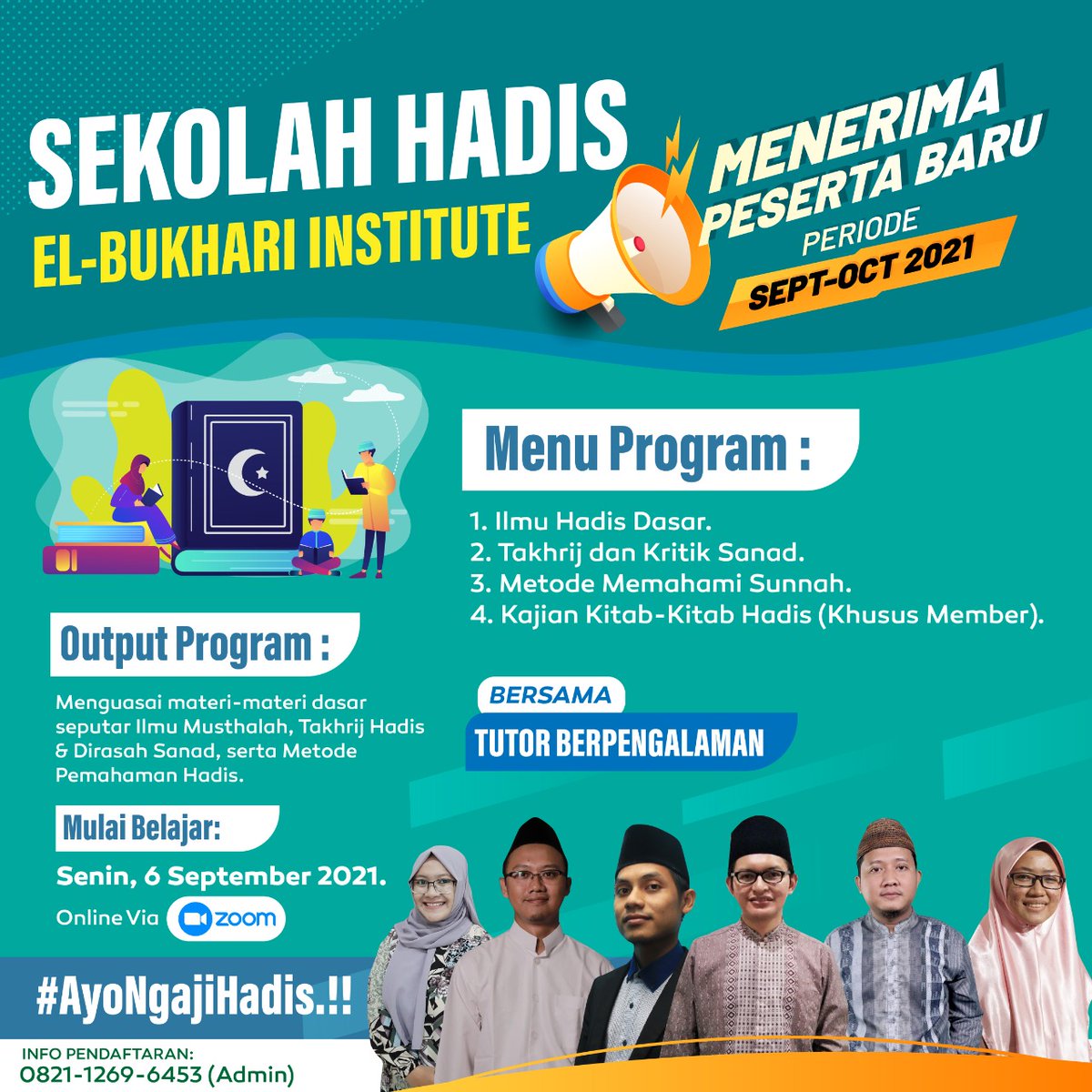 BincangSyariah's tweet photo. #SekolahHadis @elbukhari_inst pada mulanya hanya diadakan secara offline sejak tahun 2016 yang bertempat di kantor el-Bukhari Institute di Ciputat.

Sejak pandemi, Sekolah Hadis el-Bukhari Institute akhirnya membuka kelas online via zoom meeting sejak bulan puasa tahun 2020. https://t.co/vgPrtw0BdO