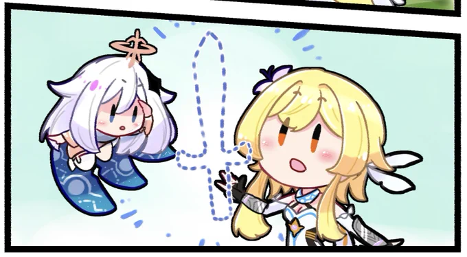 ここの2人可愛く描けて個人的に気に入ってる https://t.co/UqRwpN5EYJ 