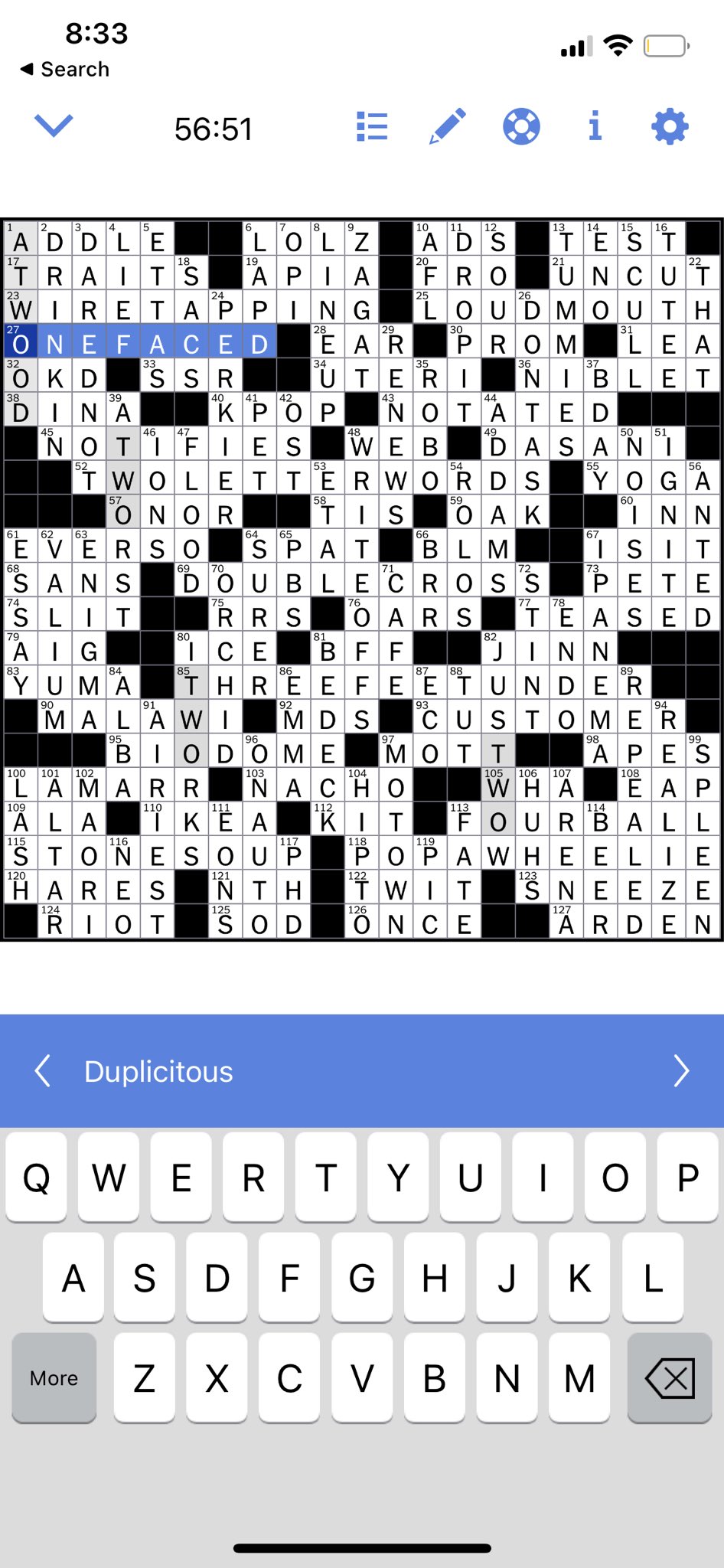 henry cooke on Twitter "this crossword actually ripped. the two’s in