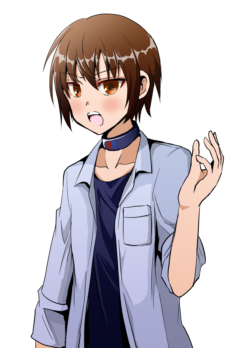 こんなん描いたよ 別に頬染める予定なかったんだけど 講座で頬染めの工程があったの 遊佐いつかのイラスト