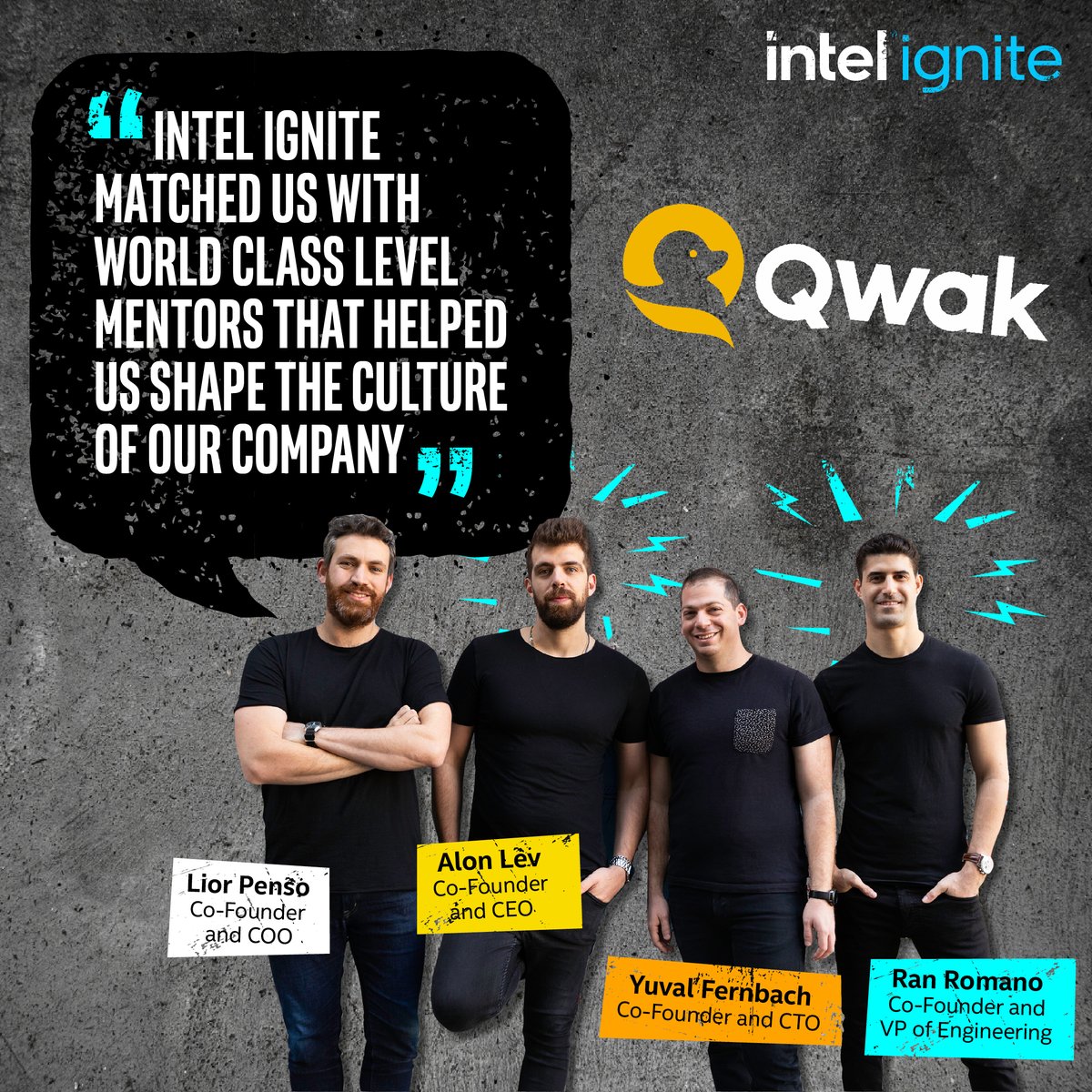 IntelIgnite's tweet image. Alon Lev, Lior Penso, Yuval Fernbach and Ran Romano who have recently completed the Ignite program, explain how Intel Ignite supported their startup, Qwak. #supportingstartups #intelignite #intel