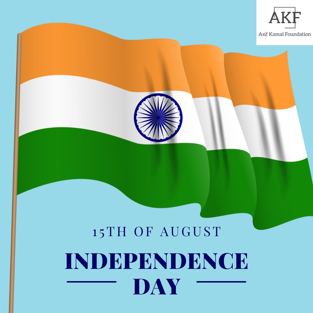 asifkfoundation's tweet photo. #happyindependencedayindia 
Let us work together for the betterment of our countrymen. Jai Hind 🇮🇳 https://t.co/k3C2oFltsC