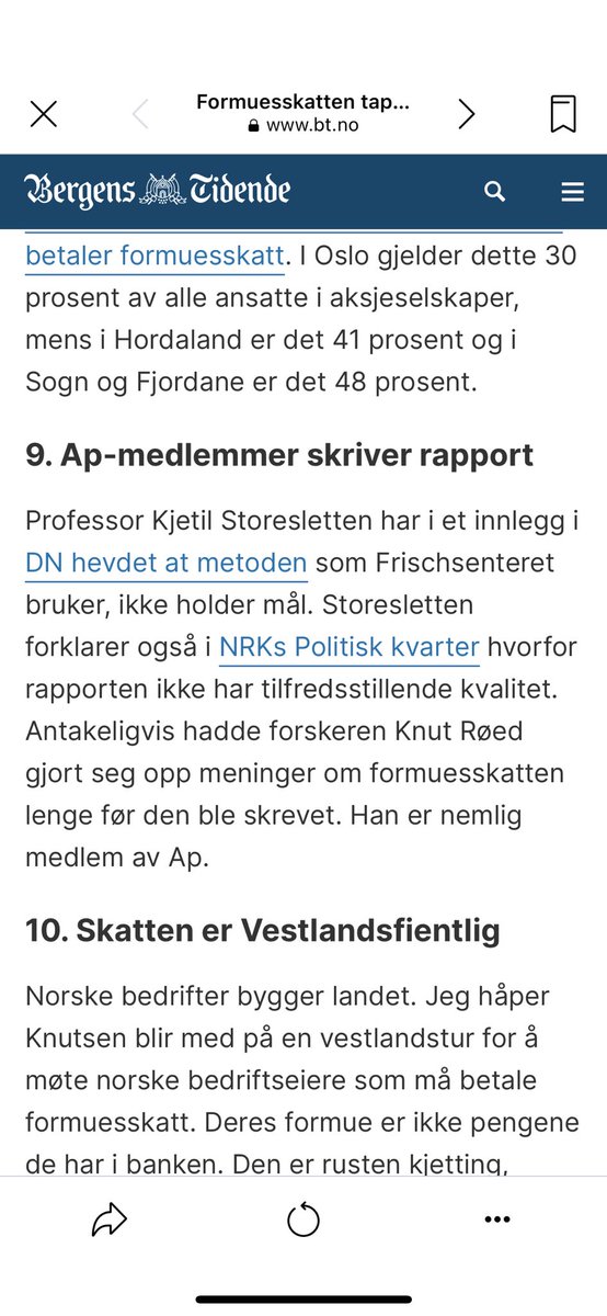 olahbpedersen's tweet photo. @ovetrellevik og @Hoyre påstår i @btno at Norges ledende økonomer og forskere ikke styres av metode og fag, men av hva de stemmer. Drøyt, selv om dt dessverre ikke er nytt. Ta forskeren, ikke forskningen. Dt er useriøst og farlig. Og avslørende - Høyre taper debatten om f.skatten https://t.co/N3mjwwHeMt