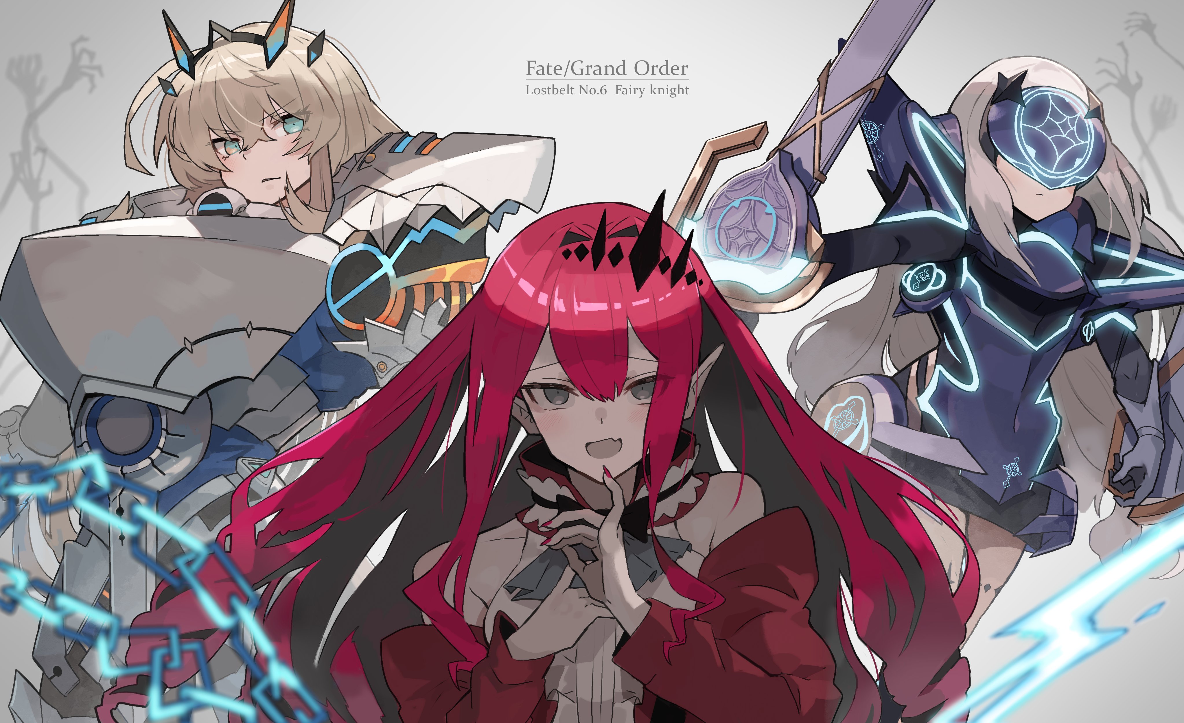 FGO 8周年 A4 キャラファイングラフ 妖精騎士3人 イメージアート キャラファイングラフ（しゅがお）