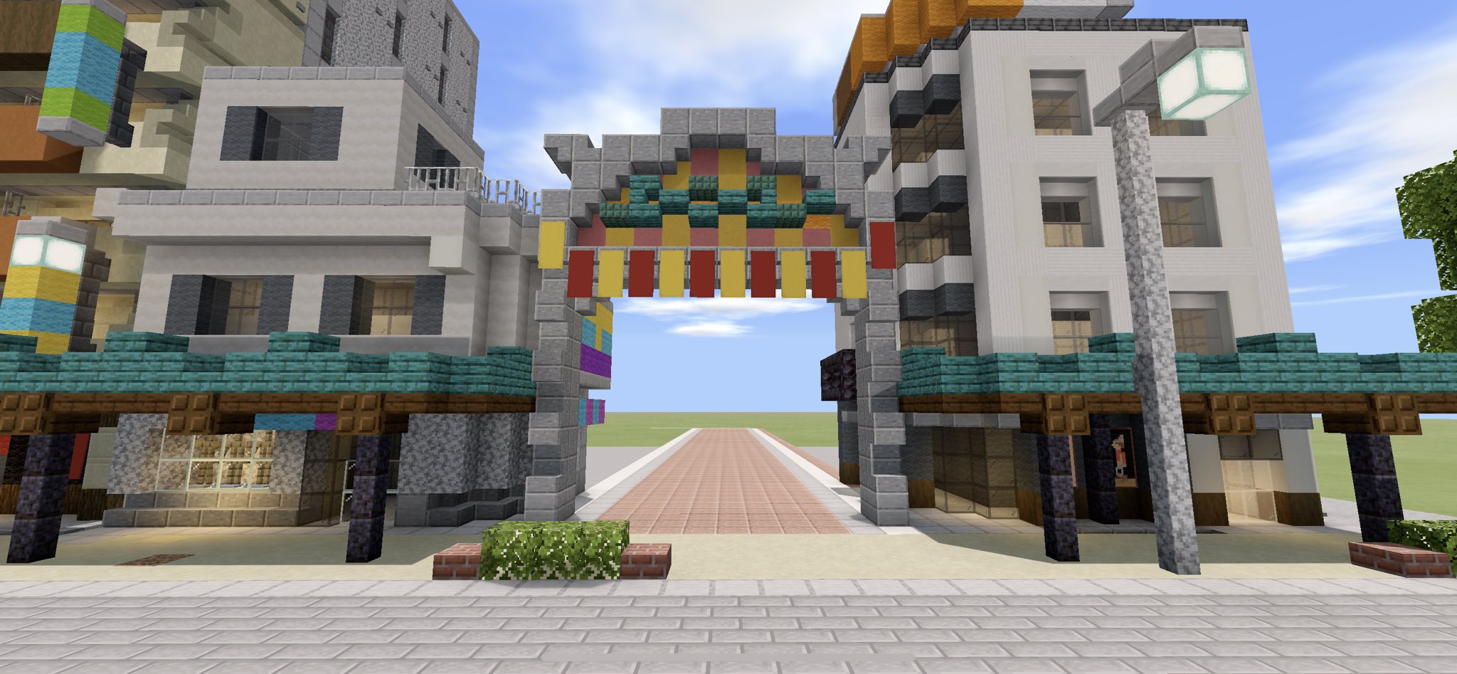 ジオラマのウオ アーケード商店街の制作過程を記録に残してみました マイクラ マインクラフト マイクラ建築 マイクラ街 マインクラフト建築 マインクラフト街 マイクラ現代都市 マインクラフト現代都市 T Co Cifyqhcbdf Twitter