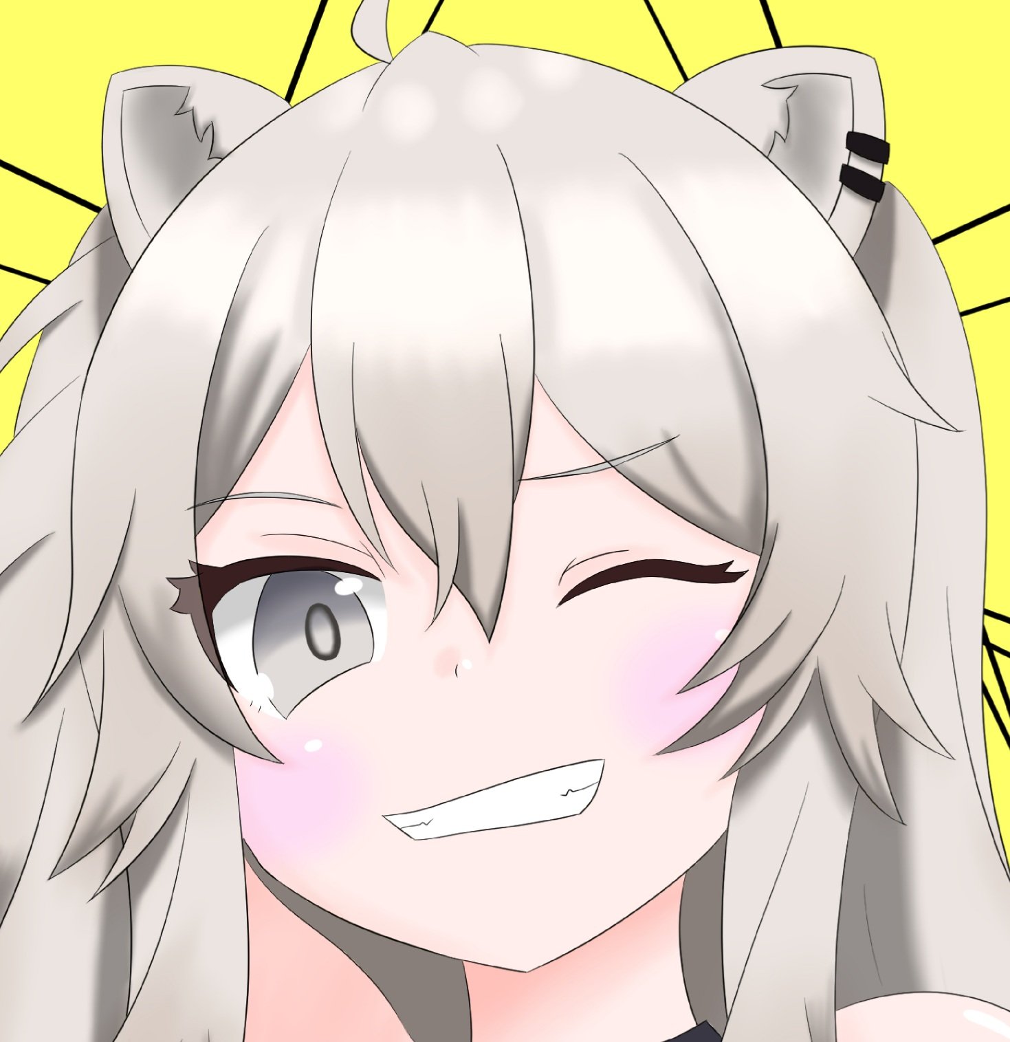 Yaya 絵を描きます W ししろん描いた ポーズはショットガンナウルから ししらーと 獅白ぼたん一周年 絵描きさんと繋がりたい イラスト好きな人と繋がりたい T Co Yvmknlxowl Twitter