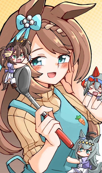 みんなのママ スーパークリークを描きました!
#ウマ娘 #スーパークリーク 
