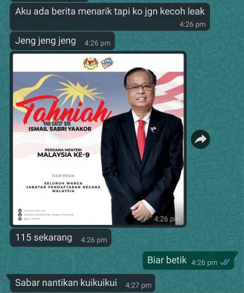 Pendedahan2's tweet photo. @sarfabian @thevibesnews @IsmailSabri60 @dhzhamzah Maaf sahabat admin terpaksa leak ni sebab masa depan rakyat kot kalau ni jadi.
#KerajaanGagal
#TolakPN https://t.co/z8jpEe9jJf