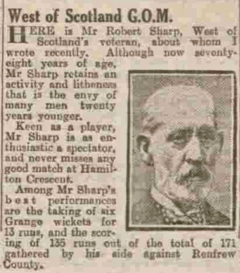 ScottyCricket's tweet photo. #Season1928 @WoSCC #RobertSharp @WDCUcricket 
But who is the current G.O.M. of #HamiltonCrescent ? Names on a postcard 😂 
@auldcammy @blethererday @watty_33 ? https://t.co/LO8qAAzsjN