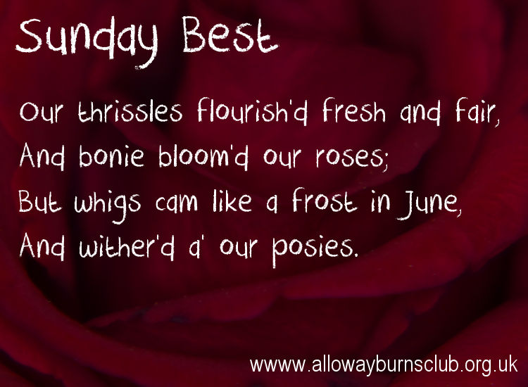 Sunday Best: Excerpt from 'Awa Whigs Awa' by Robert Burns (1790).  #TheBard  #RobertBurns  #Scottish  #Poetry