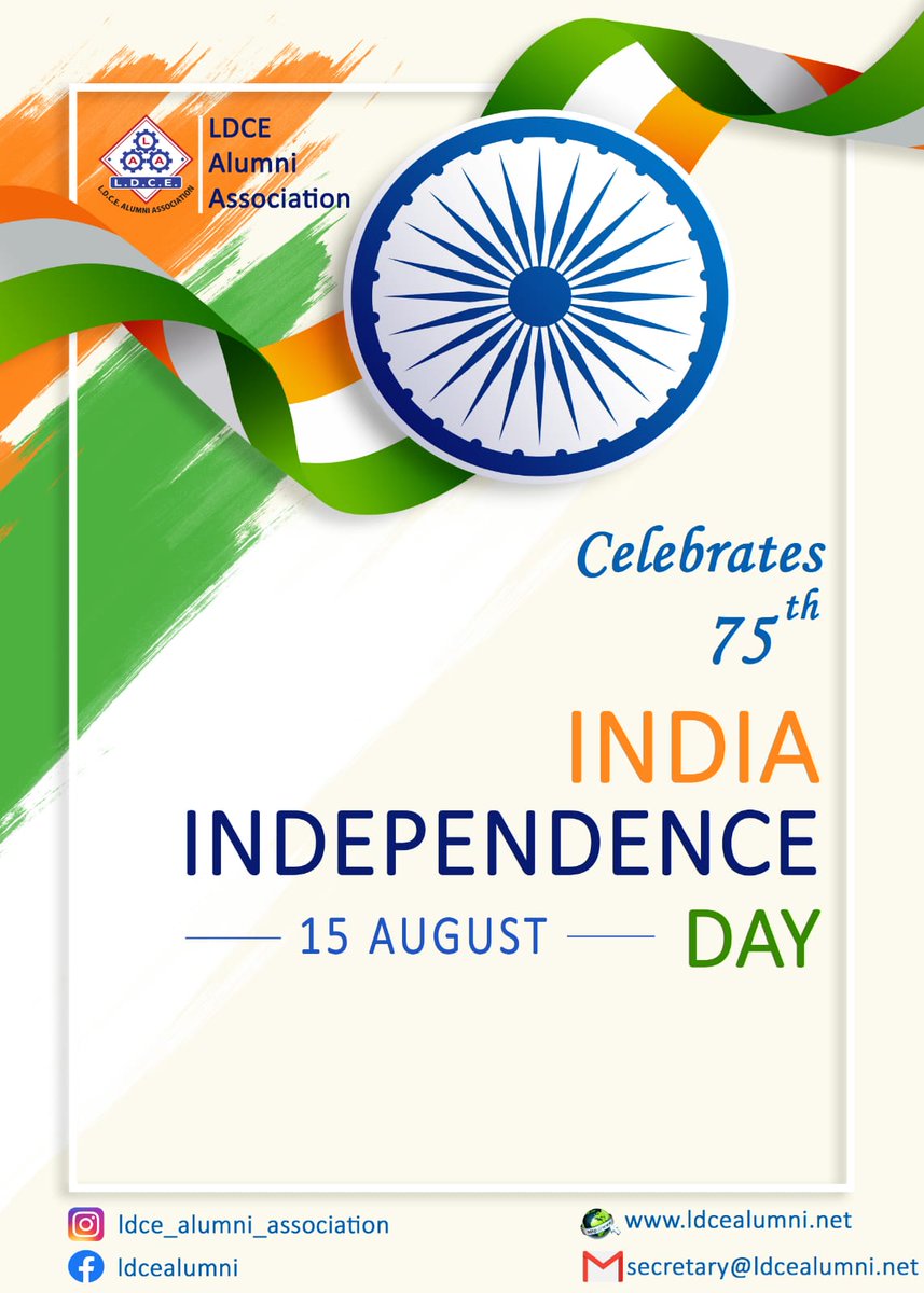 ldcealumni's tweet photo. Happy 75th anniversary of our Independence Day 🇮🇳

#IndiaAt75 #IndependenceDay #स्वतंत्रतादिवस #15August #India
#indiaIndependenceday https://t.co/xp3xibHZfV https://t.co/vZgByLq1uf