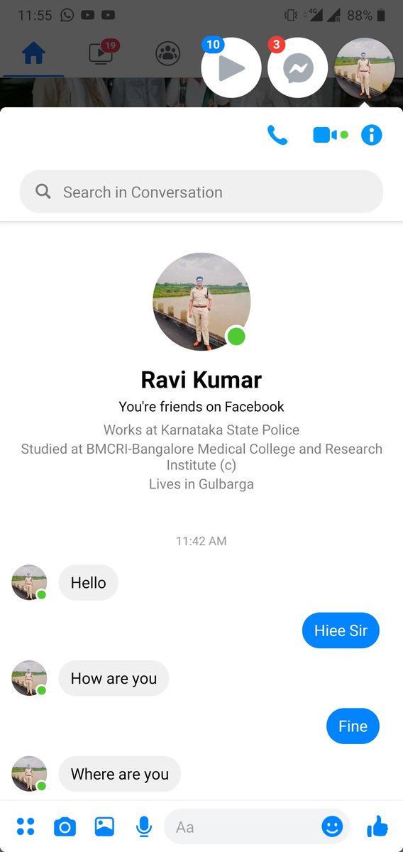 Maryada_man's tweet photo. @RaviBDVT2 
Dear sir some mischievous Person is asking money from me  using your fake Facebook I'd.
Below are the screenshots attached. https://t.co/1AQvrLogn8