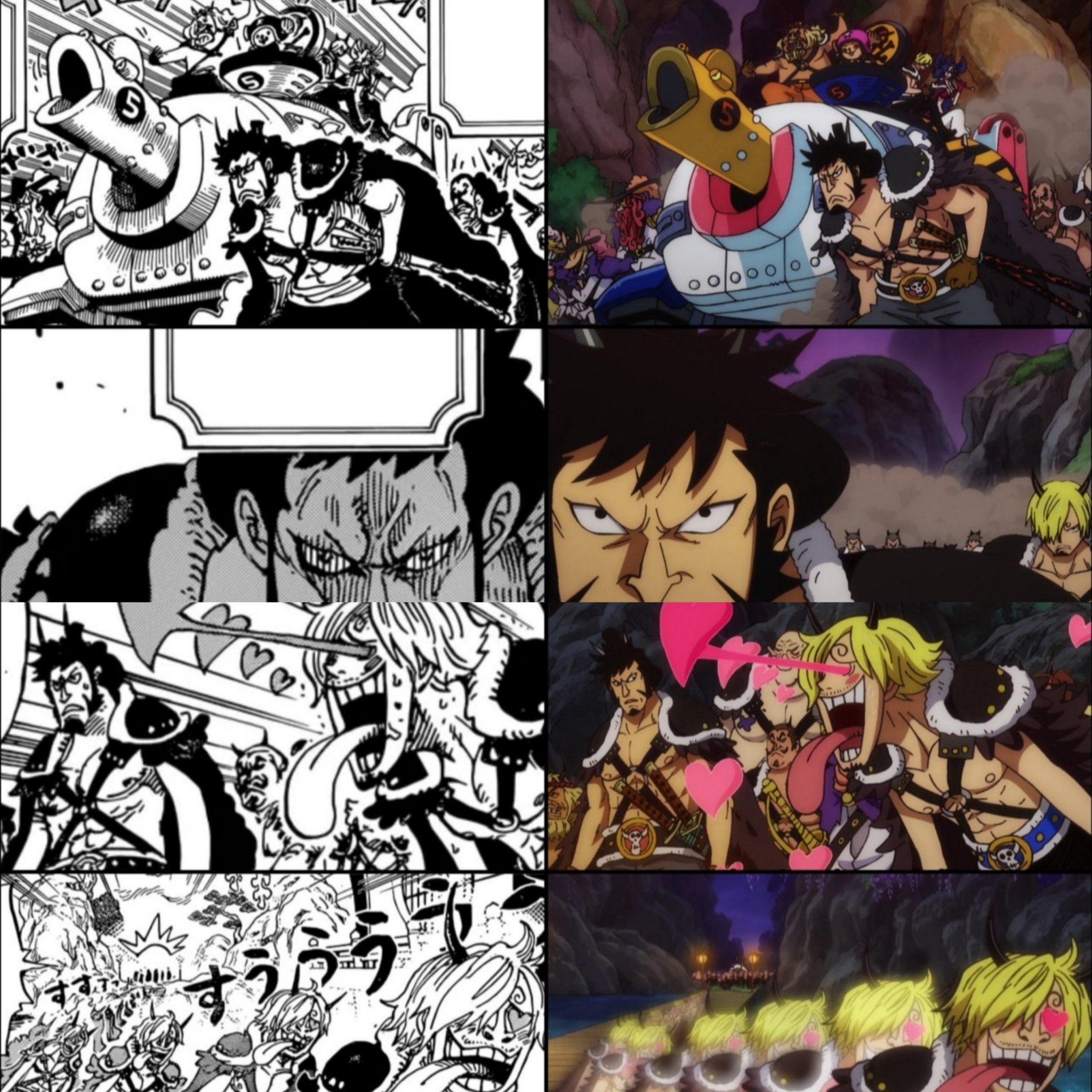 Linkarus One Piece Manga Chapter 981 Vs Episode 987 Followme For More Onepiece Manga Onepiece987 Mangavsanime Anime Onepiece1000logs Onepieceスタンプ Ferragosto T Co Vfibrabafi Twitter