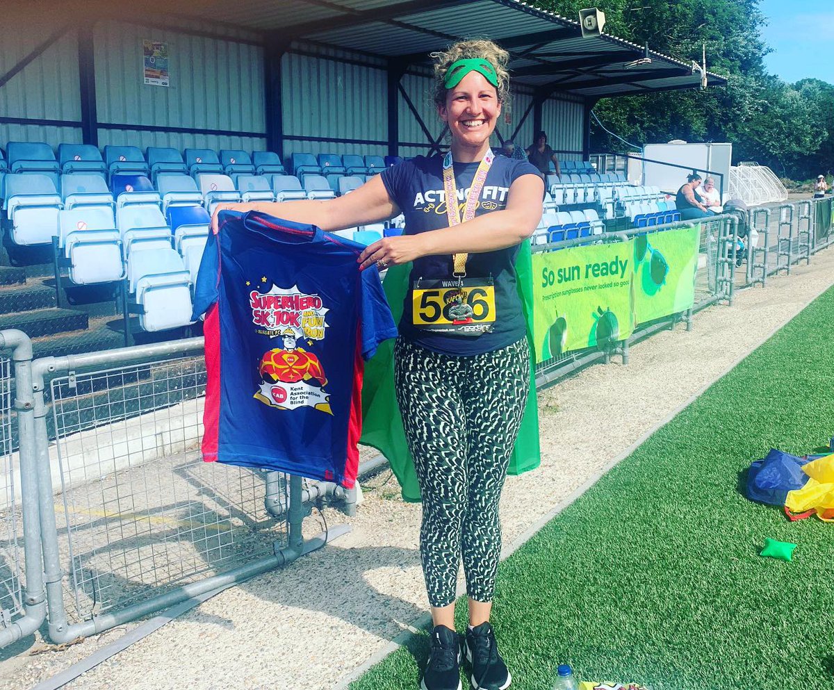 CharlottePeterz's tweet photo. Just finished my first 5k #superherofunrun for @kentblind running with @actingfit @ #teamtashafitness It might only be 5k but a huge achievement for me on my fitness journey &amp; feeling very proud!! https://t.co/TZRmELkCup