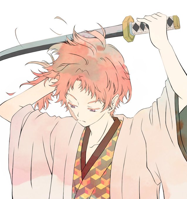 はきりさんがTwitterに投稿した錆兎(鬼滅の刃)のイラスト。