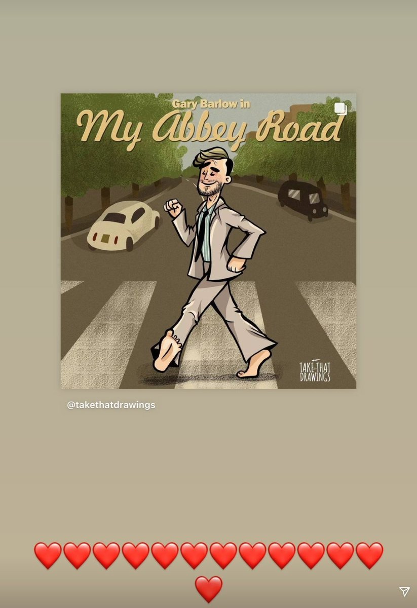 @GaryBarlow on #Instagram(-story) 😊 #lastfewdays #weforgot #oops #potatoes #🥔 #delicious #beauties #Cheshire #better #broughtup #MyAbbeyRoad #smaller #absolutely #art  #AbbeyRoadStudios #drawing #Olympics #talent #Beatles #❤❤❤