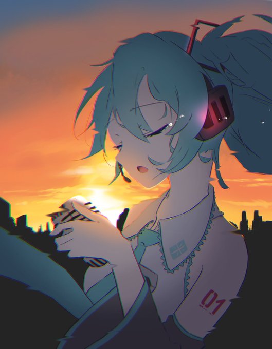 #初音ミク
 ミクちゃん 描いた 
