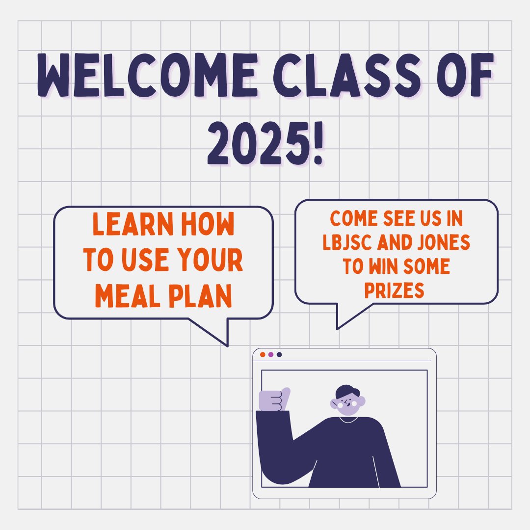 Move in Ready! Join us in Jones or LBJSC to win some prizes and have all your dining questions answered!🤩  #txstmovein

#txstatedining #txst24 #txst25 #chartwells #txst #txstate #smtx #compass #dineoncampus #bobcat