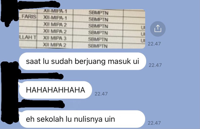 sbmptnfess's tweet photo. ptn! GUA GAKUAT LIAT TEMEN GUE SENDIRI😭😭 malah dia males ngelapor ke sekolahnya HAHAHA😭😭 https://t.co/qp6rv6Cx8u
