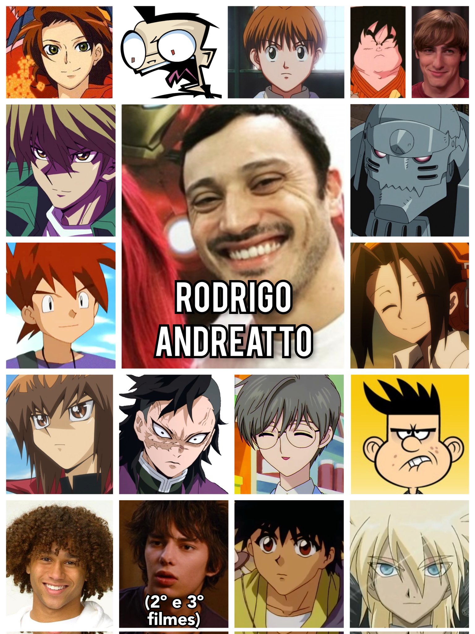 Personagens Com os Mesmos Dubladores! on X: O original dublador  onipresente em animes, simplesmente adoro! Alguns dos personagens do  incrível Rodrigo Andreatto! Rodrigo é conhecido por dublar o Joey Wheeler  em Yu-Gi-Oh!