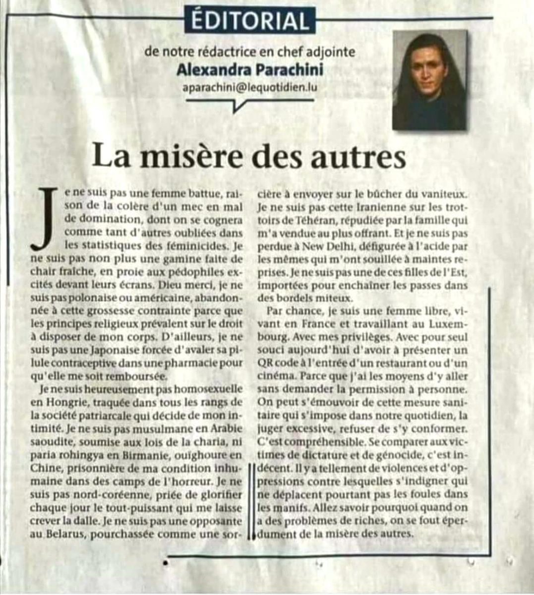 HibiscusFletri's tweet photo. Enfin un article digne de ce nom. Merci à #Alexandraparachini pour ce texte où pas même une virgule n’est à bouger. https://t.co/LQDcxiPcMC