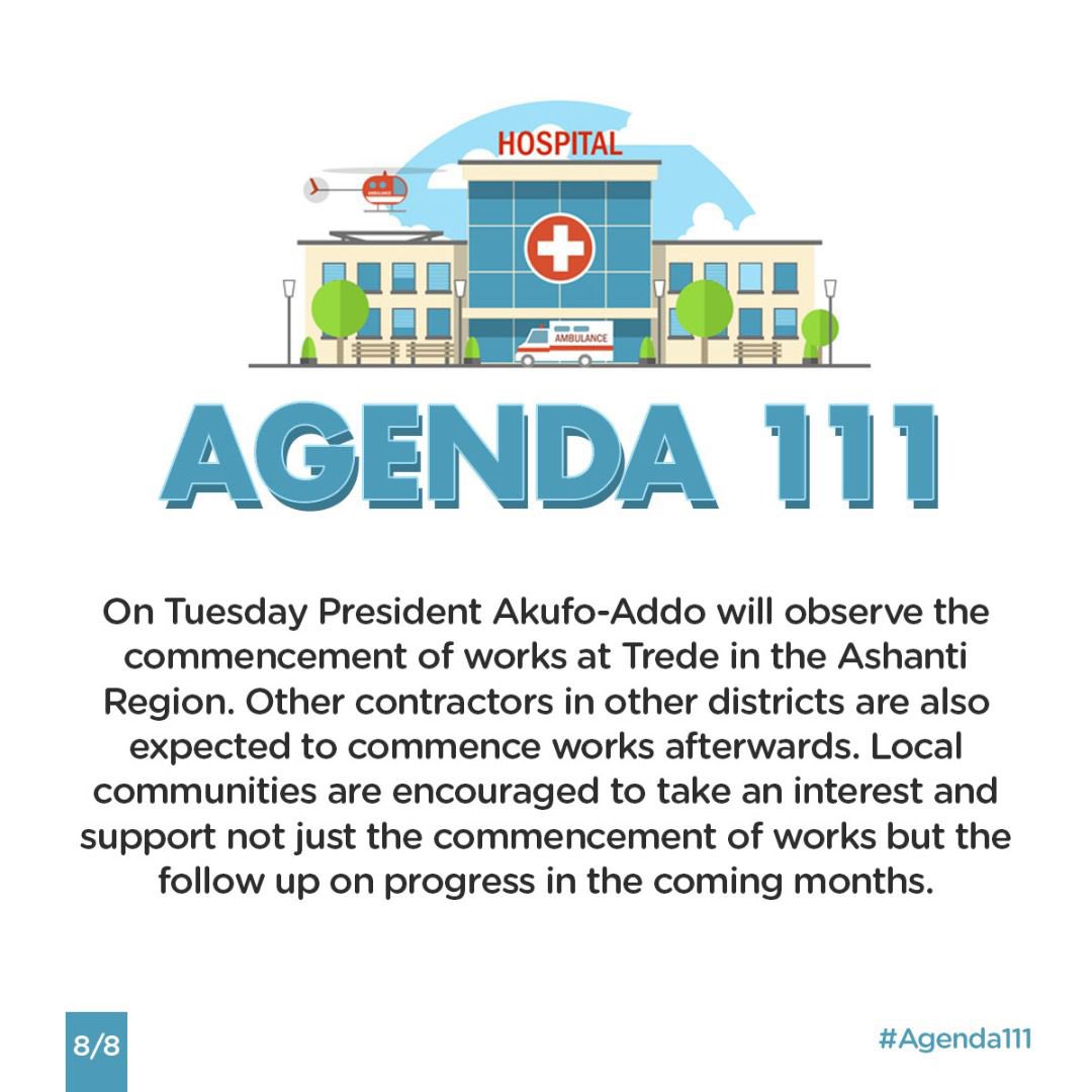 konkrumah's tweet photo. Ghana’s Agenda 111 which aims at fully providing healthcare facilities nationwide takes off this week. https://t.co/J2Y0l38h6P