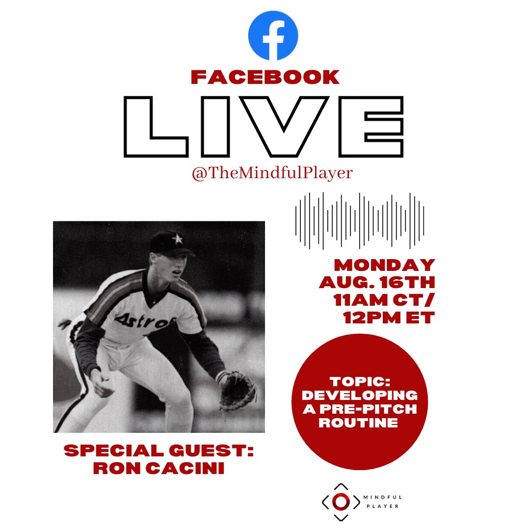 Mindful Player (@mindfulplayer) on Twitter photo Tune in on our Facebook page tomorrow to listen to former Houston Astro and Director of Player Development at <a href="/hpi_ibji/">HPI by IBJI</a>, Ron Cacini, talk about developing a pre-pitch routine⚾️
•
#mindfulplayer #routine Tune in on our Facebook page tomorrow to listen to former Houston Astro and Director of Player Development at <a href="/hpi_ibji/">HPI by IBJI</a>, Ron Cacini, talk about developing a pre-pitch routine⚾️
•
#mindfulplayer #routine