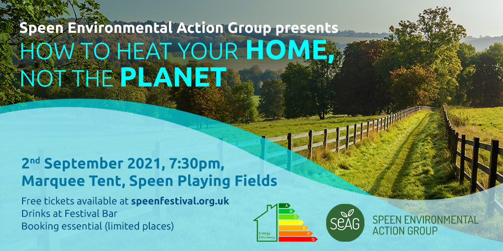 Want to find out more about #greener ways to heat your home? Join us for a free information event with speakers from green energy organisations and involved homeowners @SpeenFestival #speenfestival #climatecrisis #environment #homeenergy