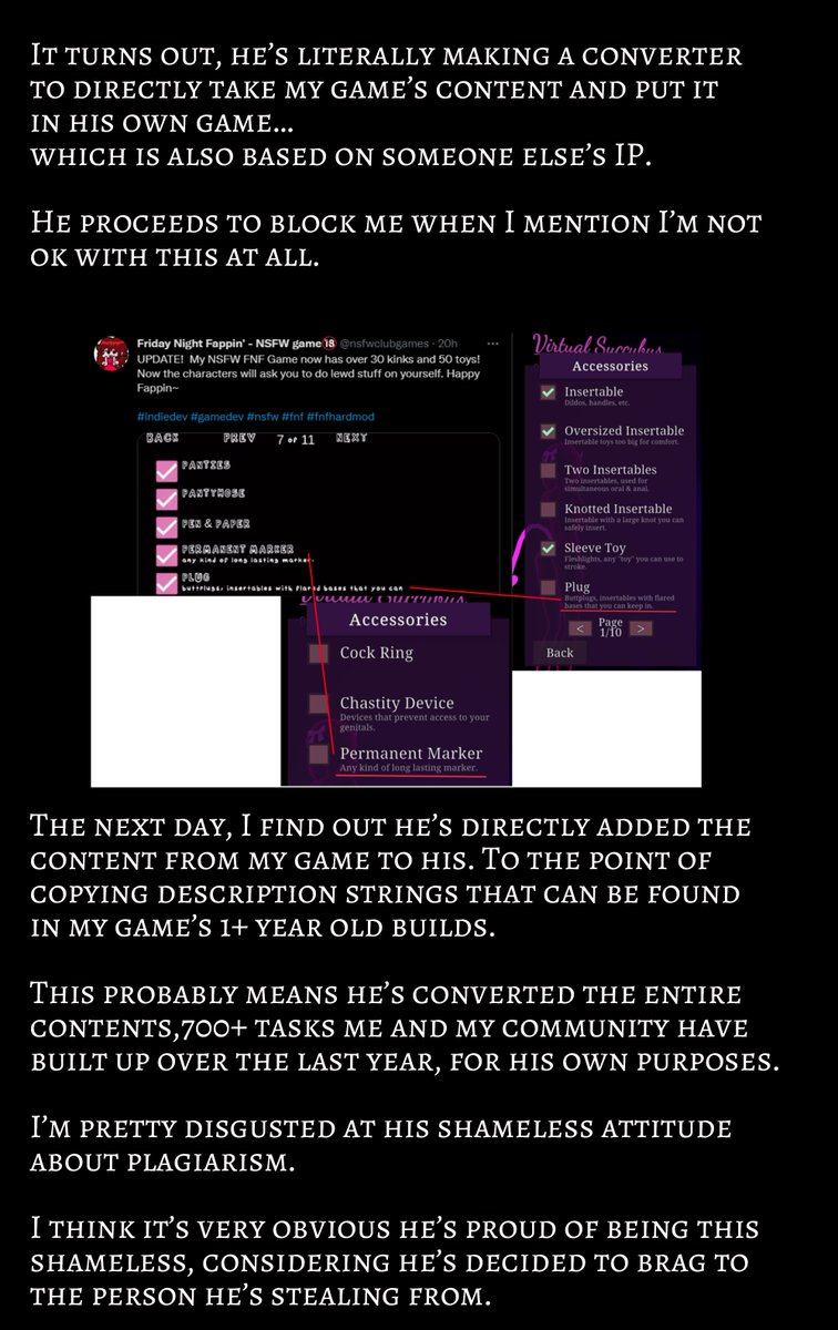 SuccuDev's tweet image. I usually use this twitter purely for release announcements, but a recent interaction with another dev has made me feel forced to speak up about his plagiarism and other awful practices.

(1/4)